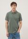 Green short-sleeved polo shirt in pure organic cotton_2
