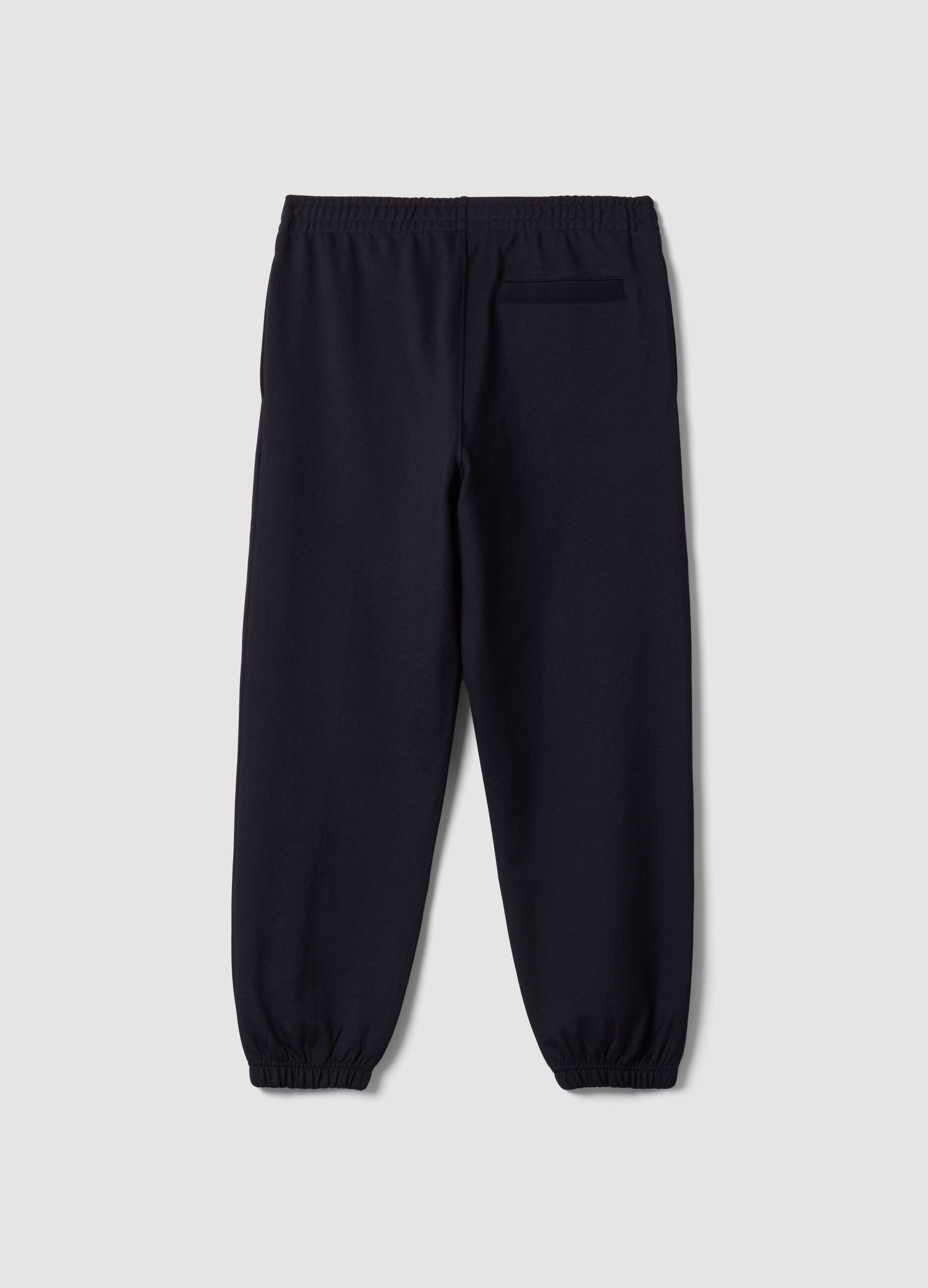 Navy blue relaxed-fit stretch joggers
