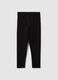 Girls' cotton black skinny stretch leggings_1