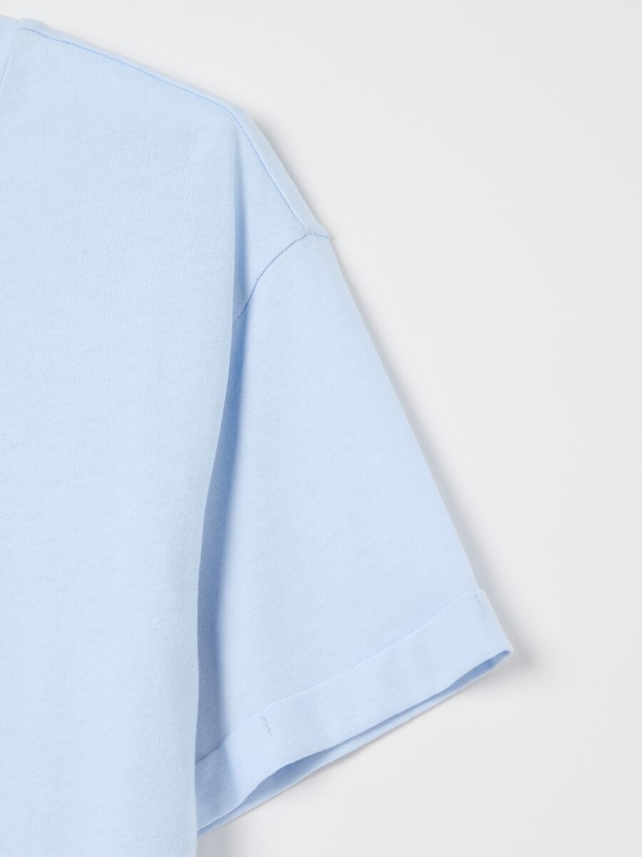 Light blue nightdress with poppies print_1