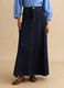 Long skirt in pure blue denim cotton regular fit_1