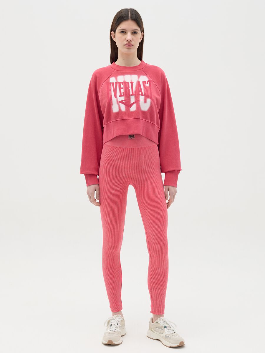 Cropped sweatshirt with logo print_1