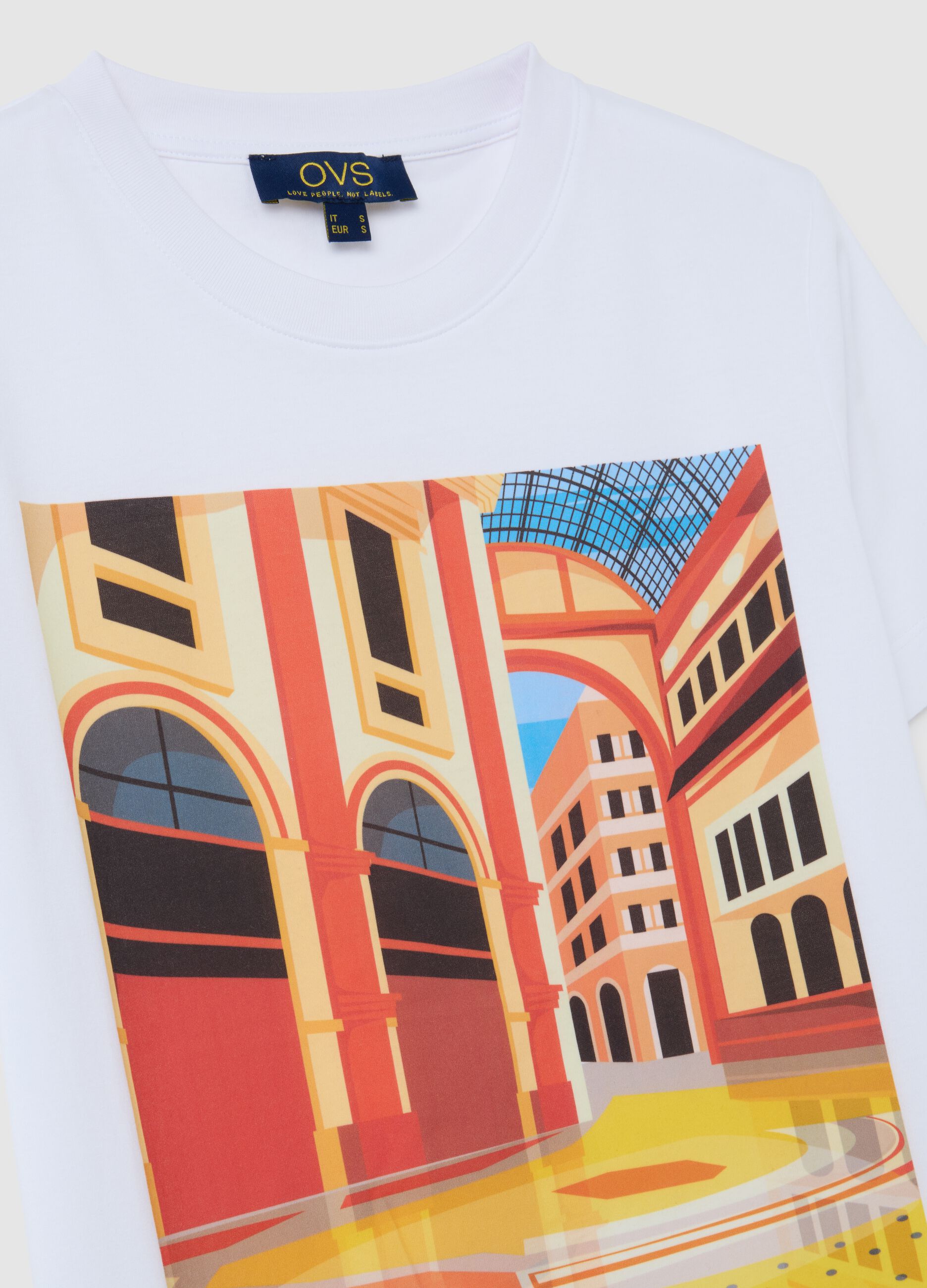 Women's pure cotton white regular fit T-shirt
