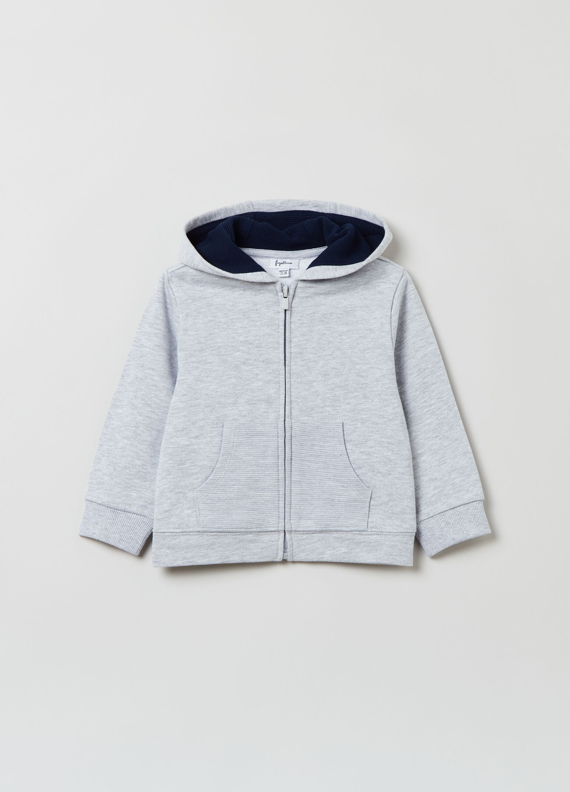 Full-zip in French Terry con cappuccio_0