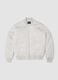 Faux Suede Bomber Jacket &ndash; Light Beige_0