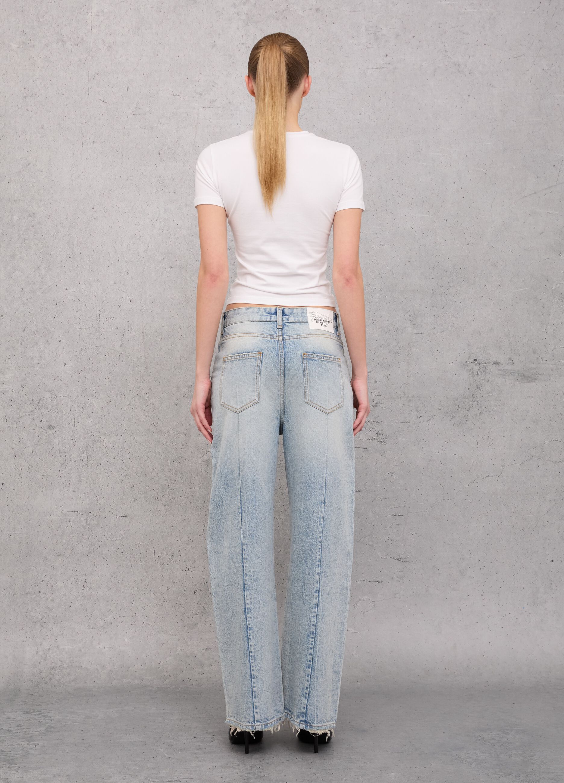 Wide Leg Denim Vintage Light Blue