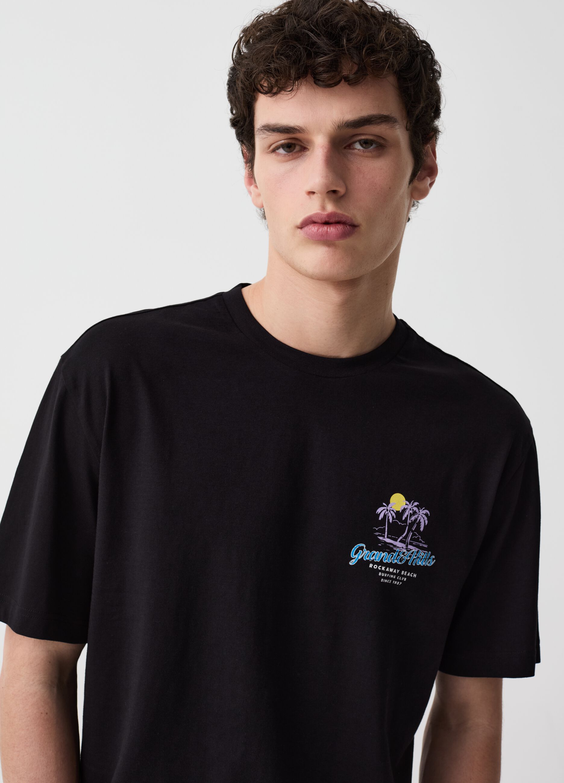 T-shirt stampa Rockway Beach Surfing Club