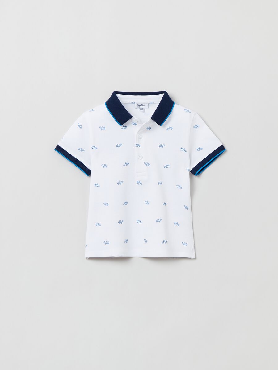 Polo shirt in piquet with print_0