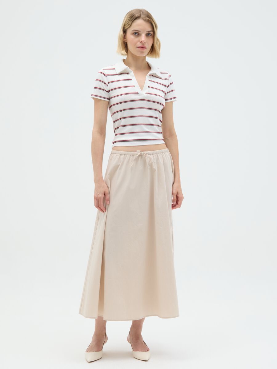 Women's Polo Shirt in Pure Multicolour Cotton_1