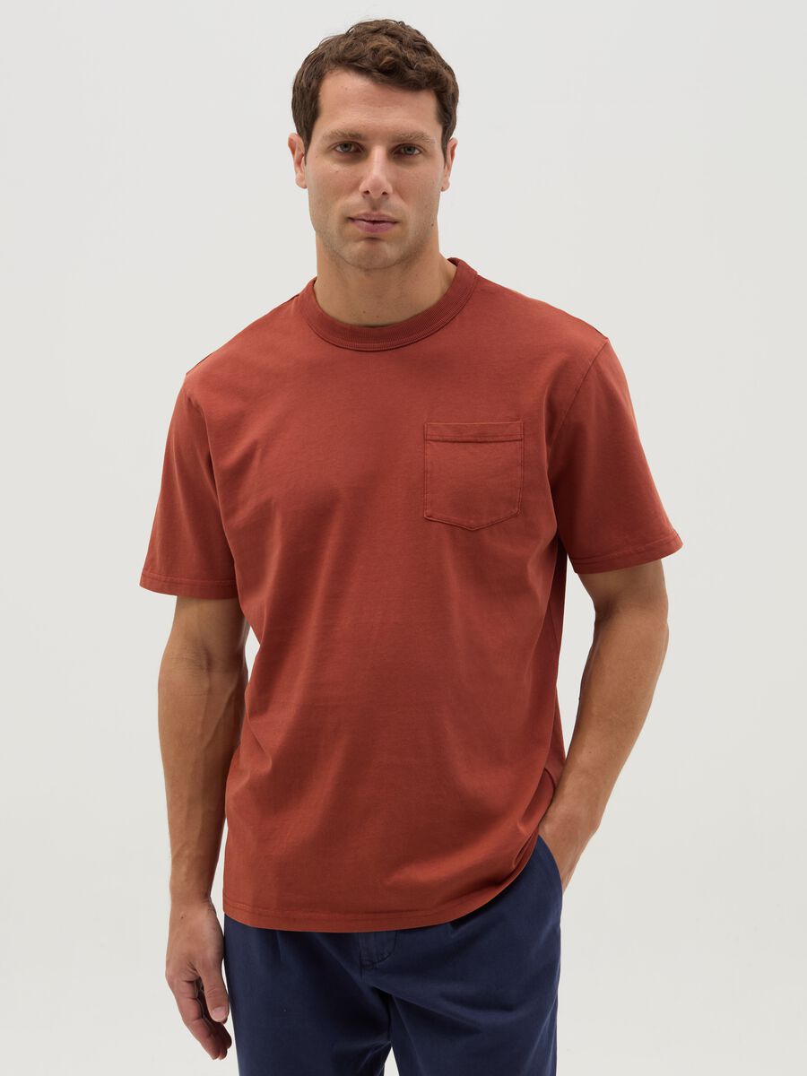 Relaxed-fit T-shirt in cotton with pocket_0
