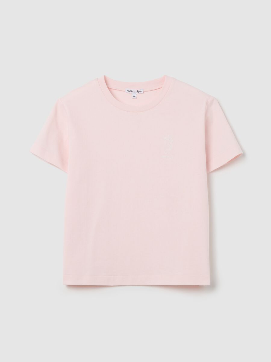 Pink boxy-fit T-shirt in cotton_4