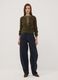 Green stretch-wool crew-neck cardigan, regular fit_1