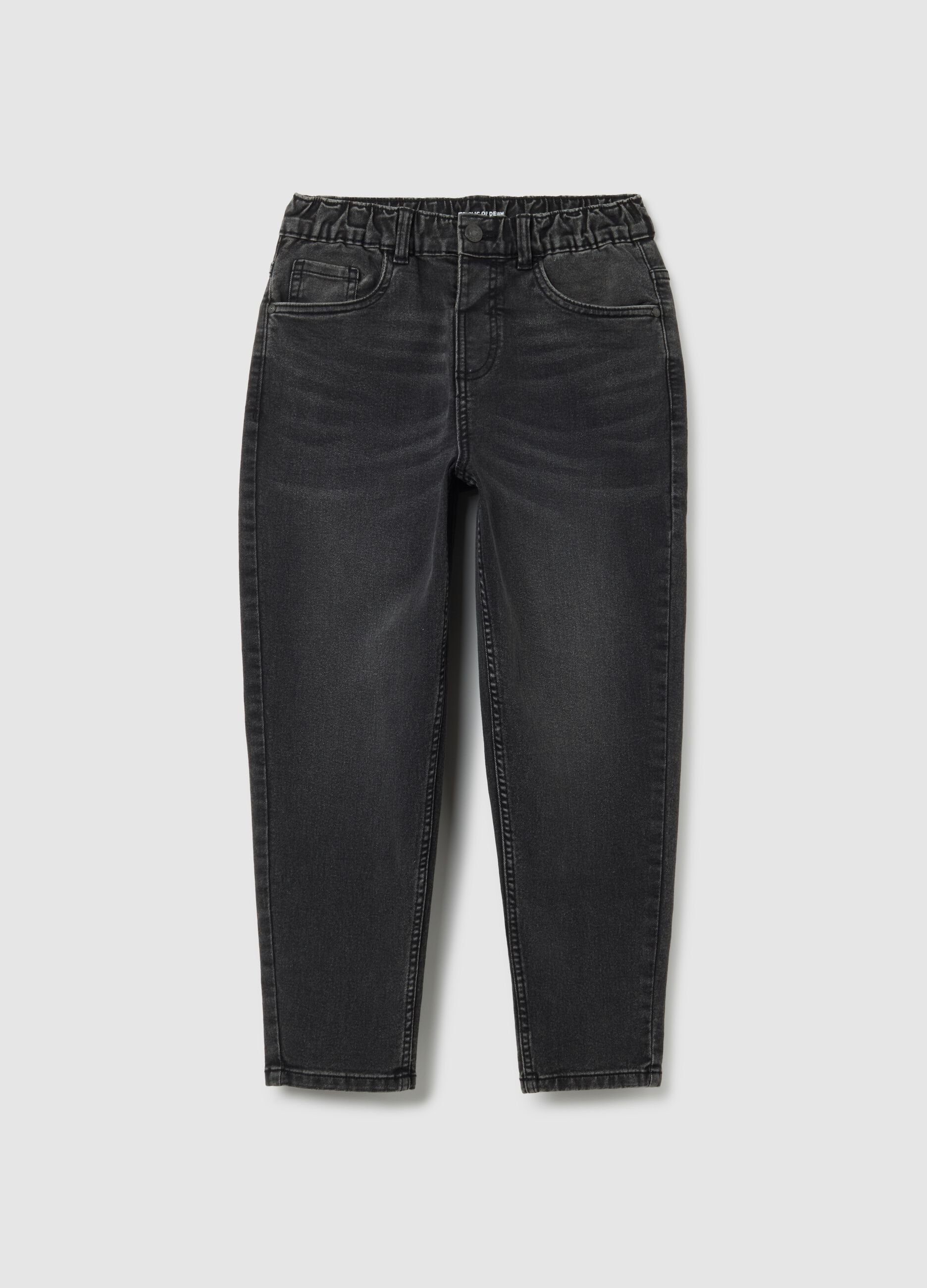 Boys' Black Comfort Denim Trousers