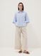 Sky blue openwork pure cotton shirt, regular fit_2