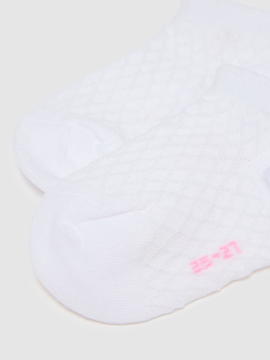 Girls' short socks with cotton bow detail_2