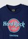 Blue pure cotton T-shirt with Hard Rock Cafe logo_1