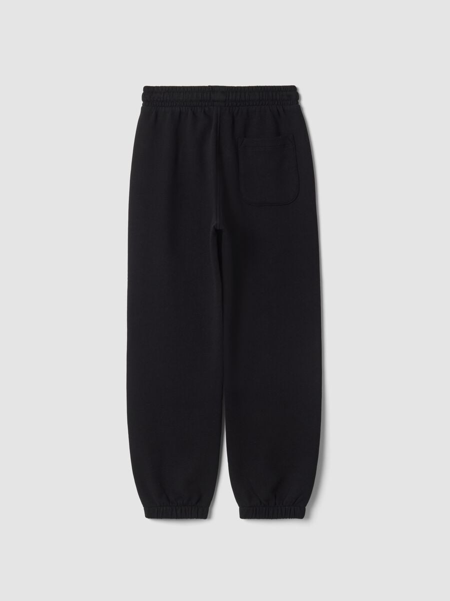 Black jogger trousers in pure organic cotton_1