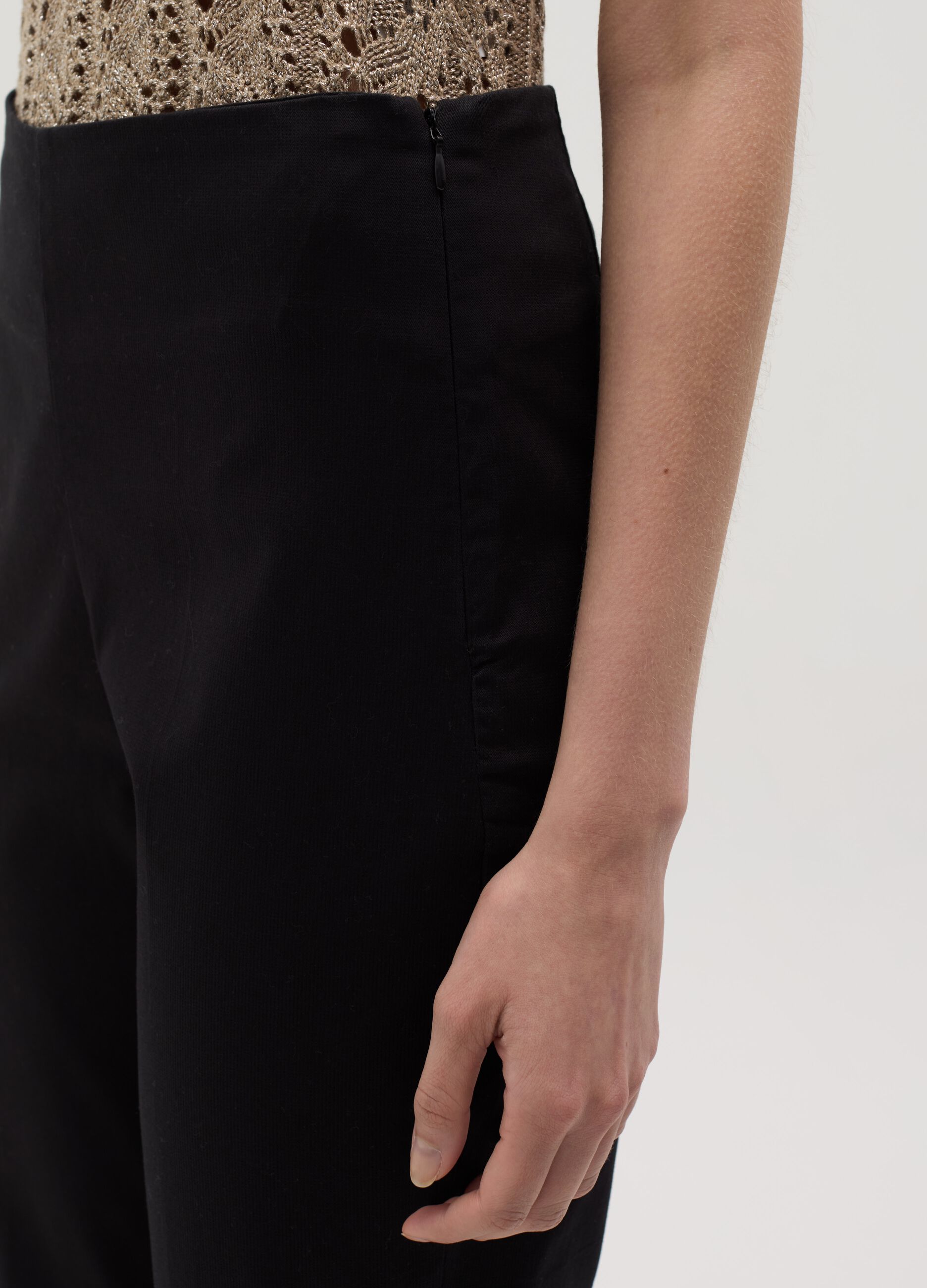 Cropped cigarette trousers