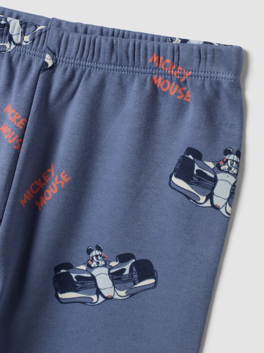 Blue organic cotton pyjamas with Mickey Mouse print_3