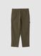 Slim Fit Green Stretch Cotton Chino Trousers_4