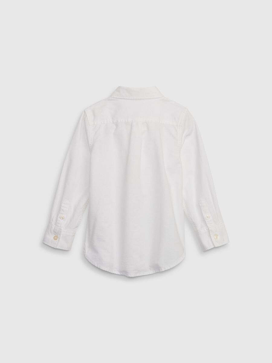 Camicia in cotone bio con ricamo orsetto_1