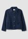 Blue regular fit pure cotton denim jacket with pockets_0