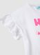 Girls' White Stretch Cotton T-Shirt with Print_2