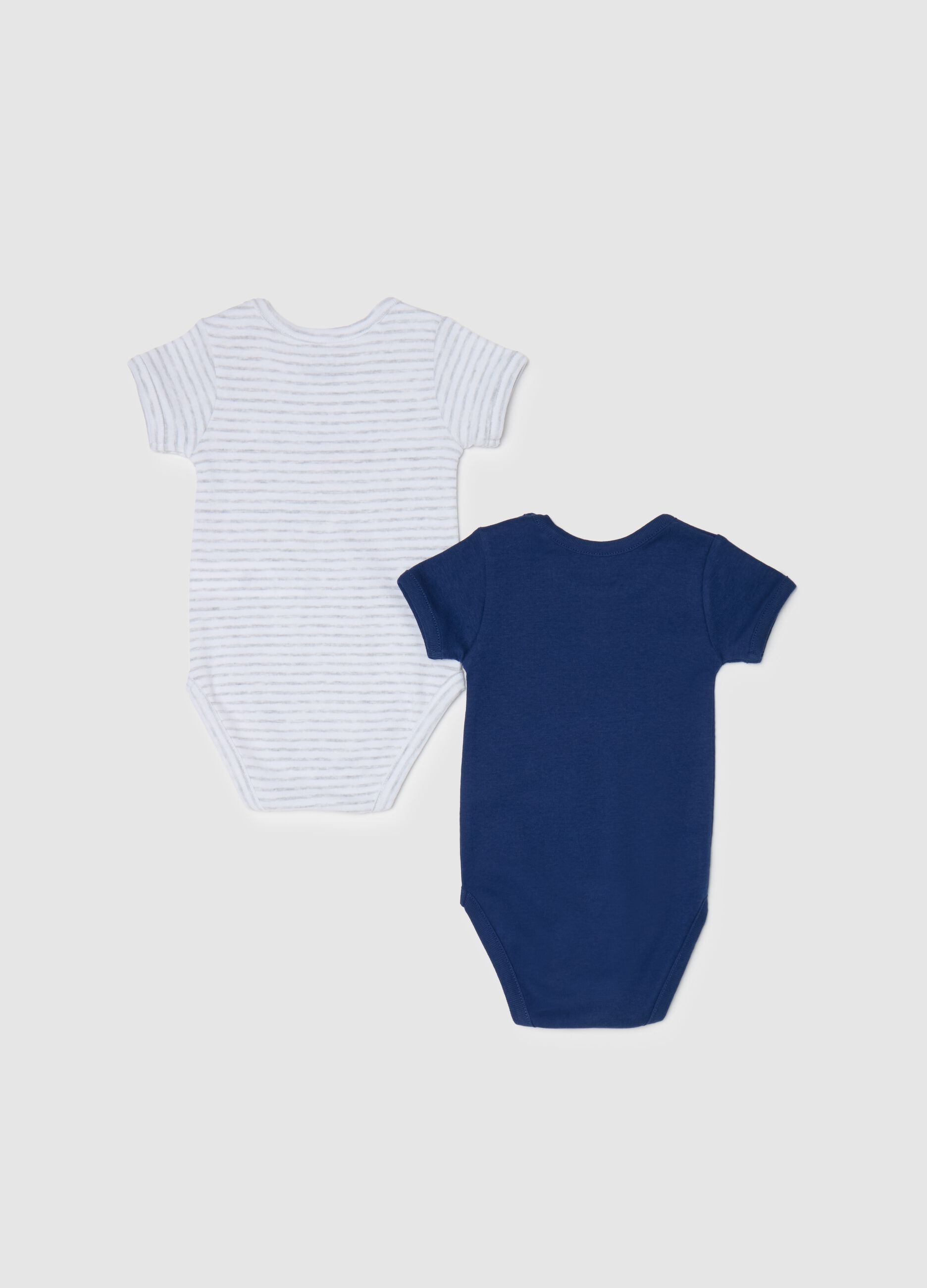 Bipack body in cotone con stampa I Love Mum & Dad