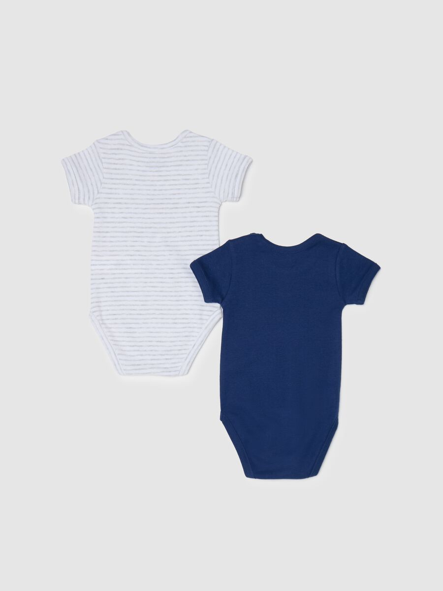 Two-pack bodysuits in cotton with I Love Mum & Dad print_1