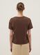 Brown pure cotton V-neck relaxed fit T-shirt_3