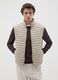 Beige mixed regular fit gilet_3