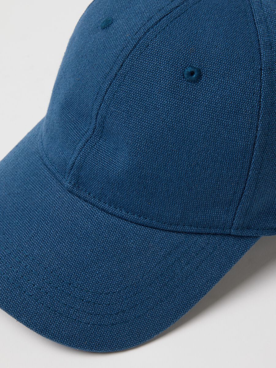 Pure cotton blue baseball cap_2
