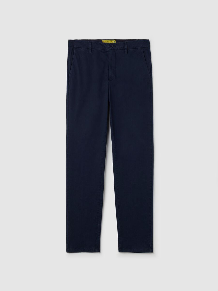 Slim-fit chino trousers in stretch cotton_4