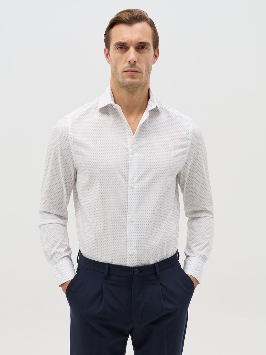 Regular-fit shirt with micro print_0