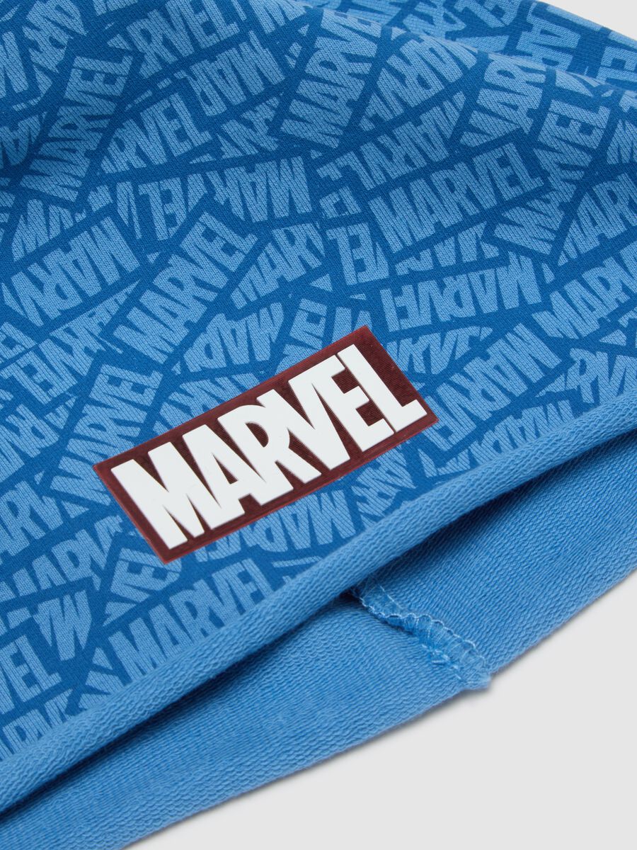 Multicoloured stretch cotton children's hat with Marvel logo_2
