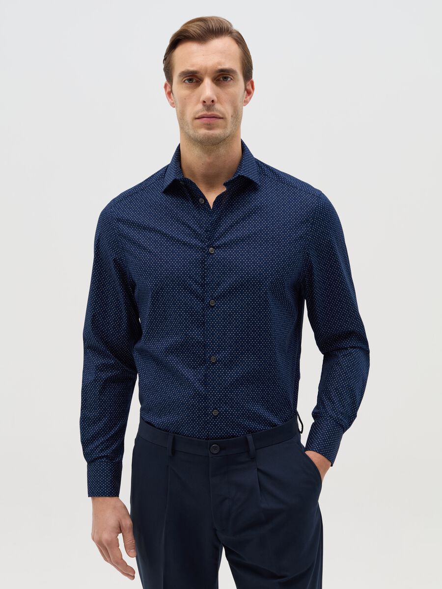 Regular-fit shirt in stretch cotton_0