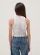 Girls&rsquo; white stretch-cotton fitted tank top_2