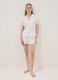 White stretchy viscose blend pyjama shorts regular fit_0