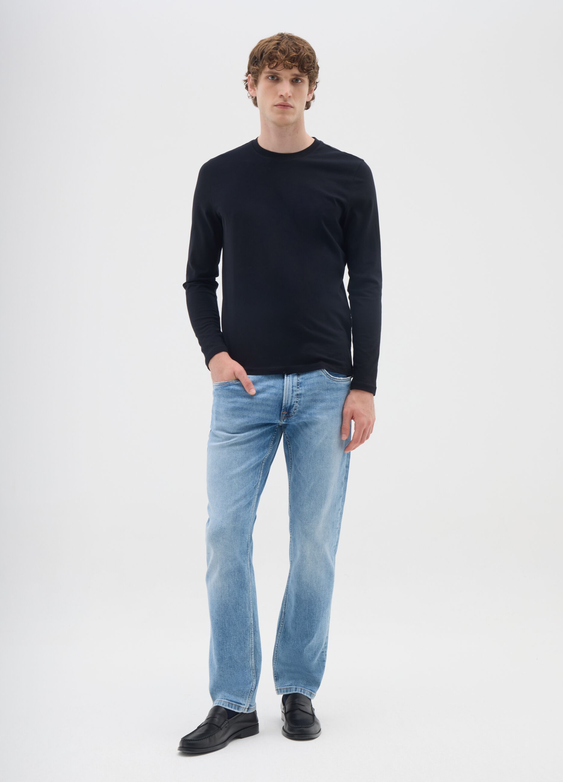 Stretch Denim Blue Jeans