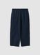 Pantaloni chino blu in puro cotone barrel fit_4