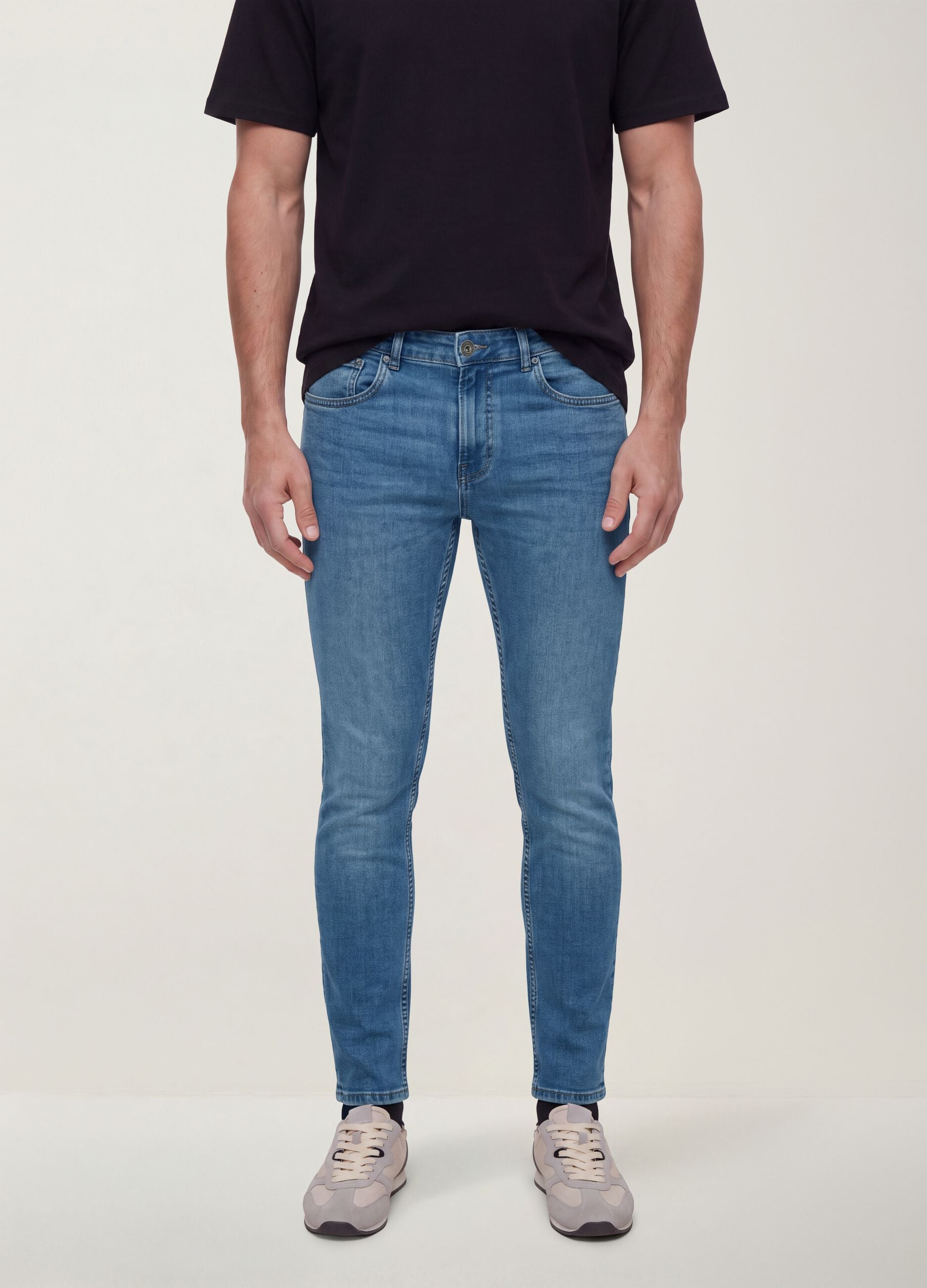 Light blue stretch-cotton skinny-fit denim jeans