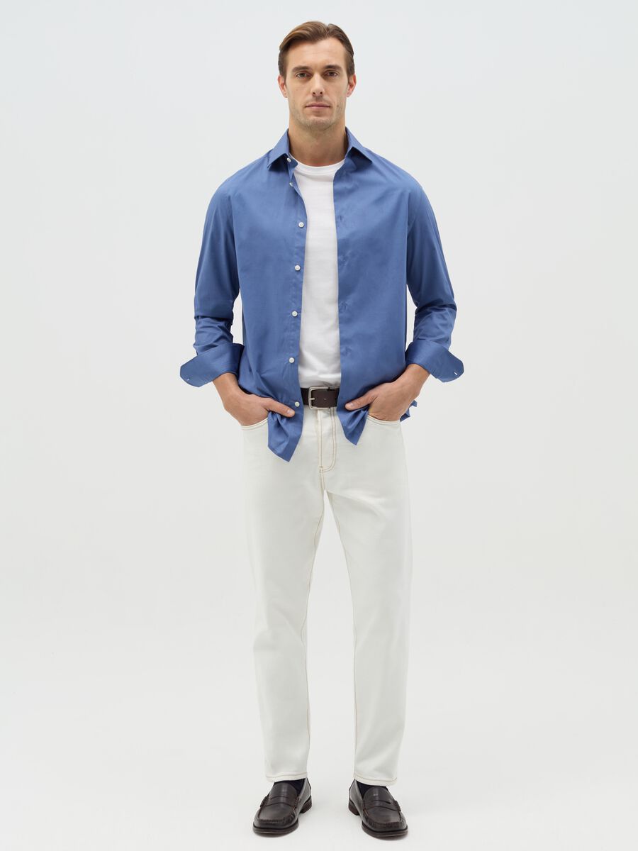 Relaxed-fit jeans in stretch hemp and cotton_0