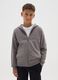 Boys' grey pure cotton sweatshirt with regular fit_0