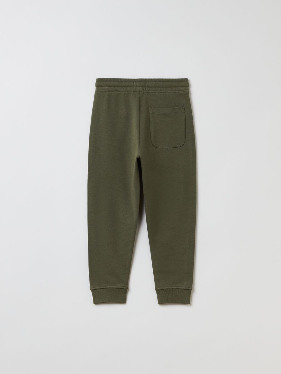Joggers tinta unita con coulisse_1