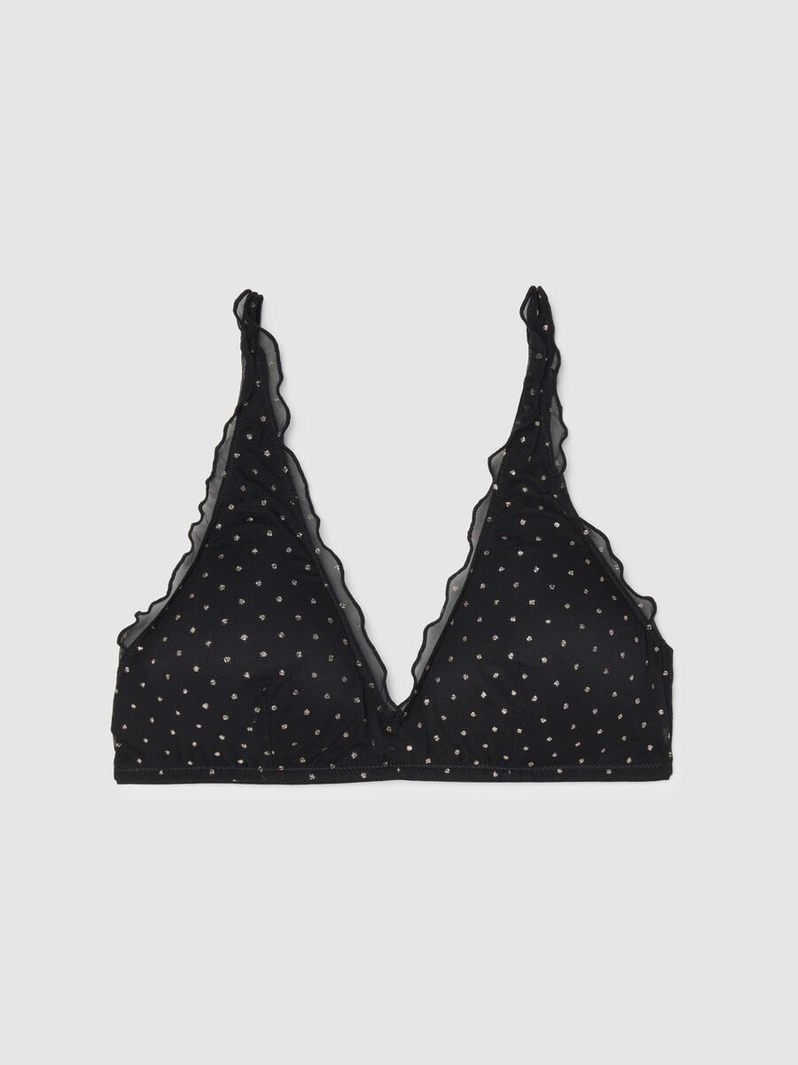 Multicoloured Polka Dot Mesh Bralette_4