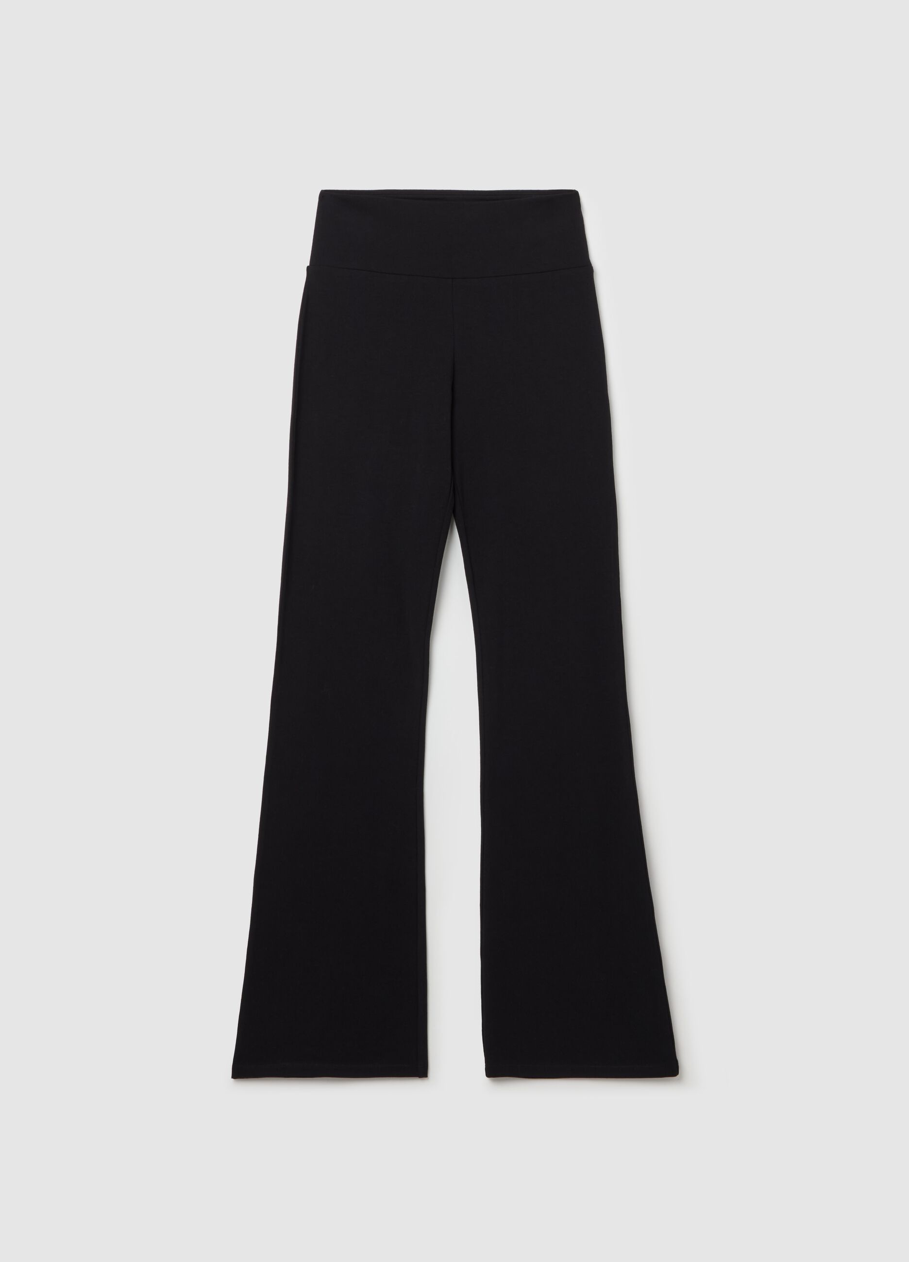 Leggings flare fit in cotone stretch
