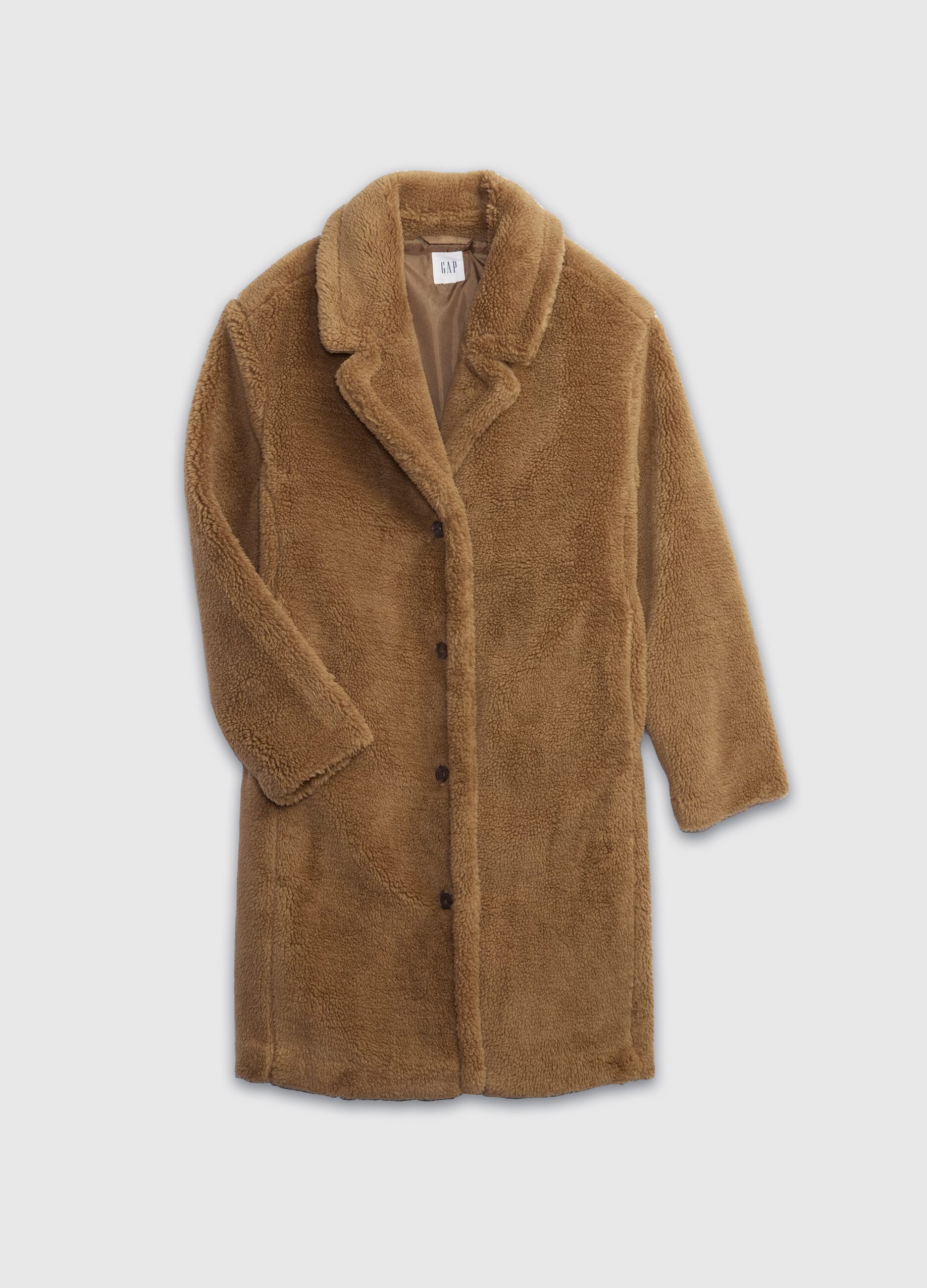 Cappotto oversize in teddy