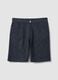 Blue stretch cotton shorts_4