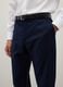 Regular fit blue stretch blend trousers_5