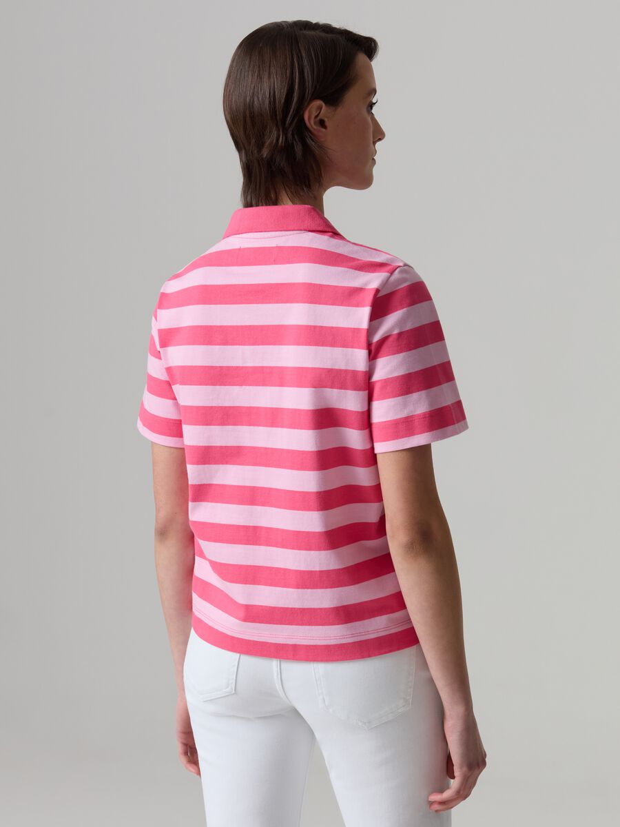 Striped cotton polo shirt_2